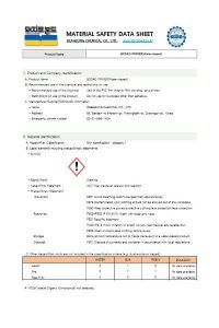 Bodaq Primer MSDS