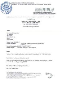 Fire Retardancy Test MPA