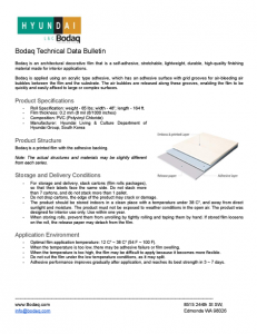 technical specification bodaq